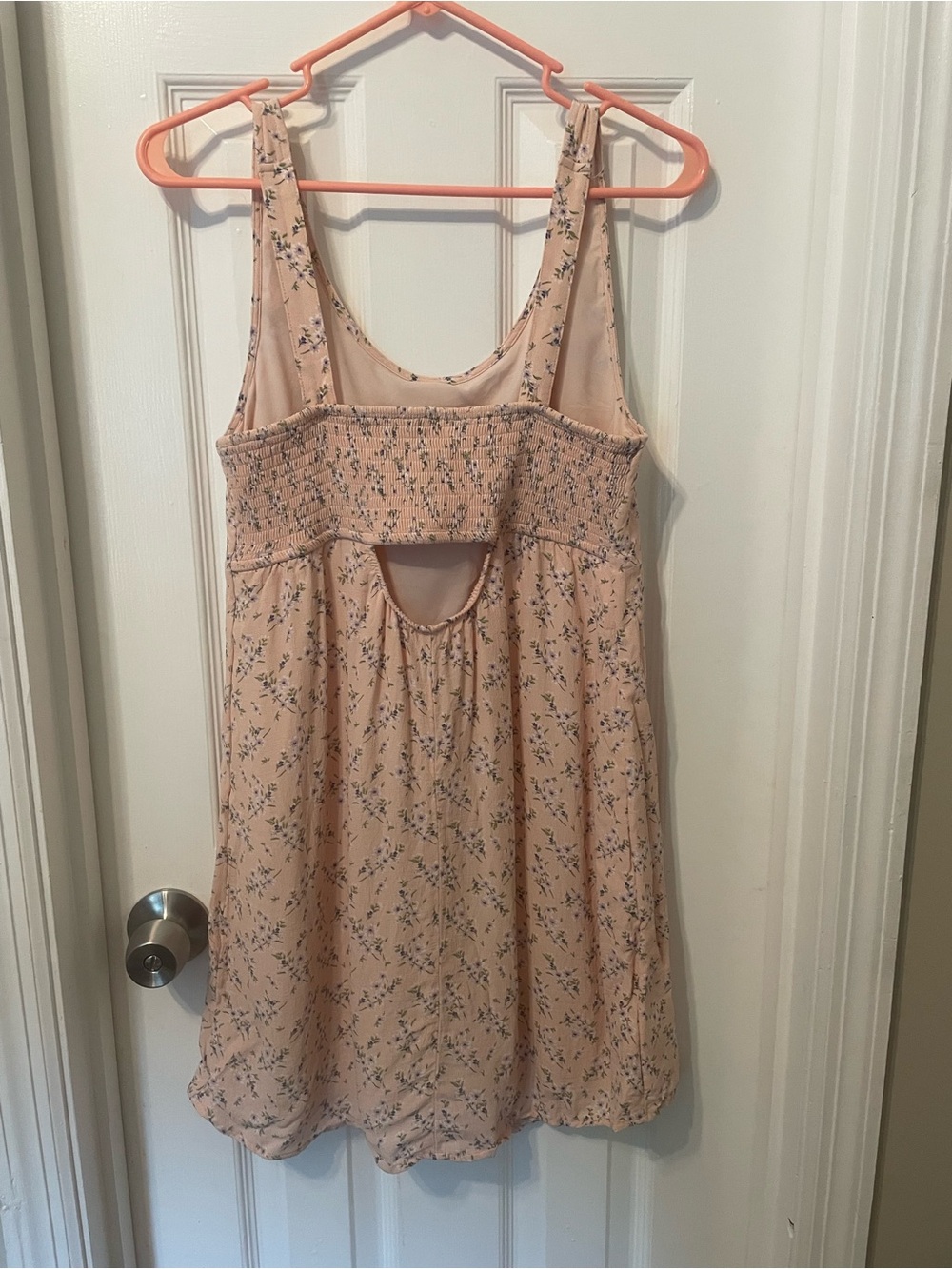 American Eagle Outfitters Peach Floral Slip Dress - Picture 2 of 2